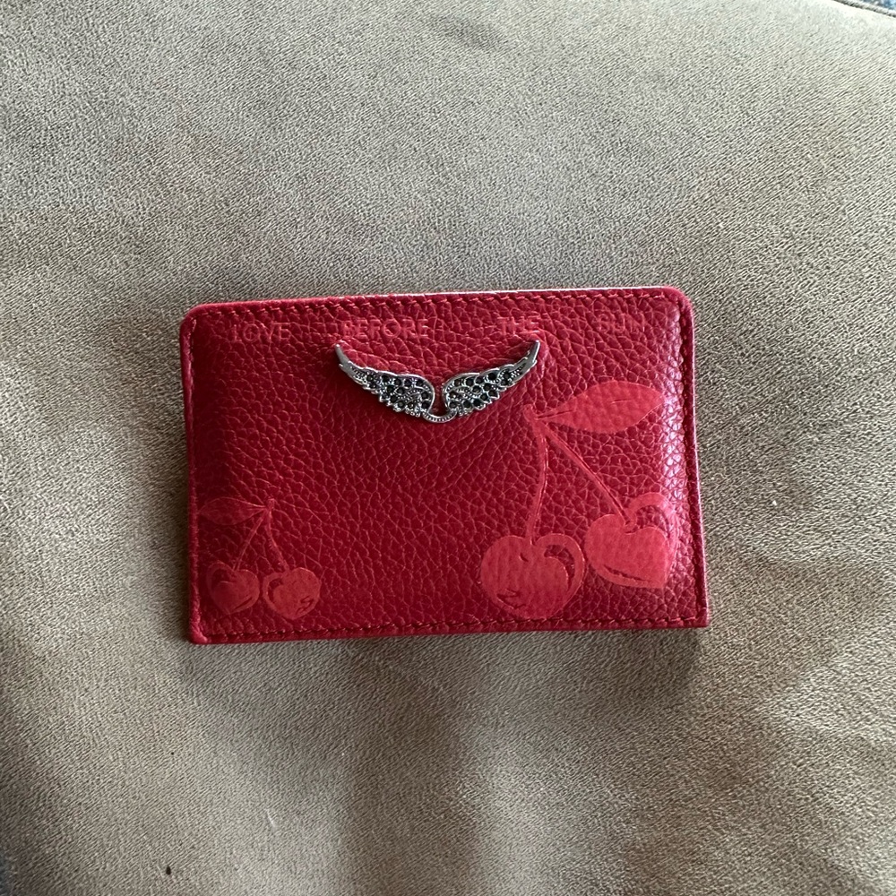 Zadig and Voltaire (discontinued) cherry print card holder